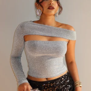 Sparkline Off-Shoulder Top